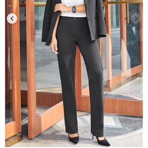 Betabrand Charcoal Straight Leg Women's Pants